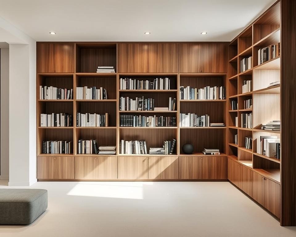 Moderne boekenplanken voor een minimalistische inrichting