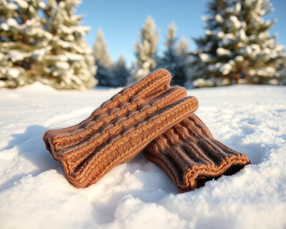 Warme handschoenen voor lange wandelingen in de kou