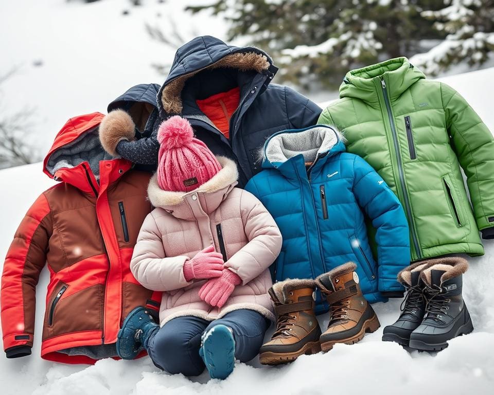 Warme winterkleding voor buitenactiviteiten in de kou