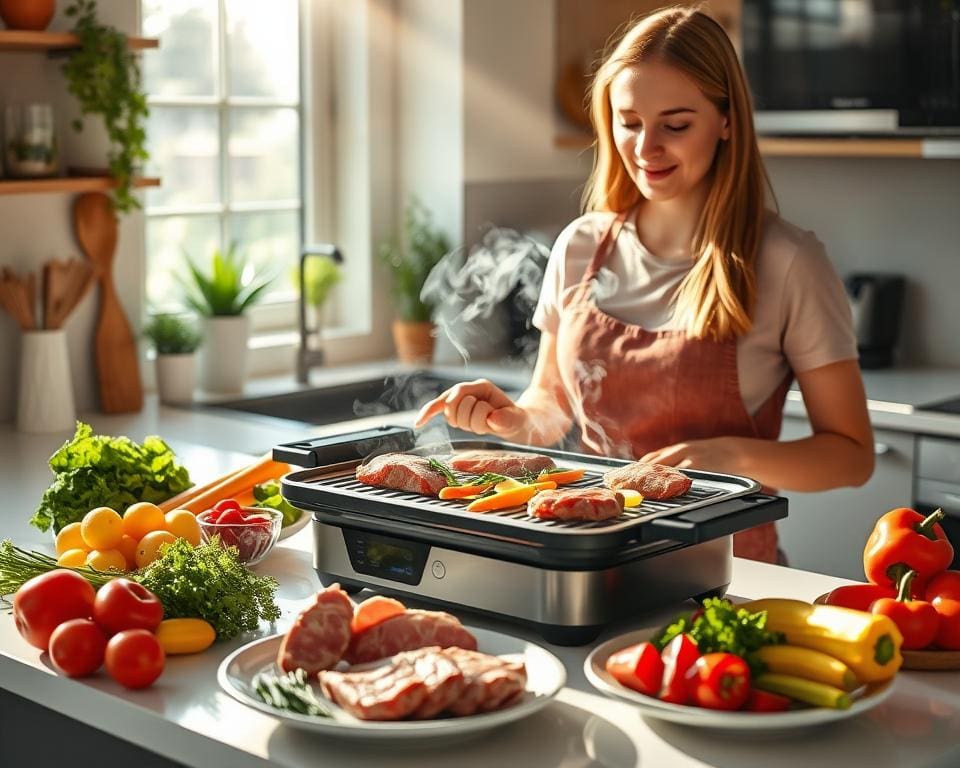 gezond koken met elektrische grillpan