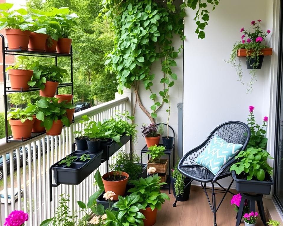 ruimebesparende tuintips voor balkon tuinieren