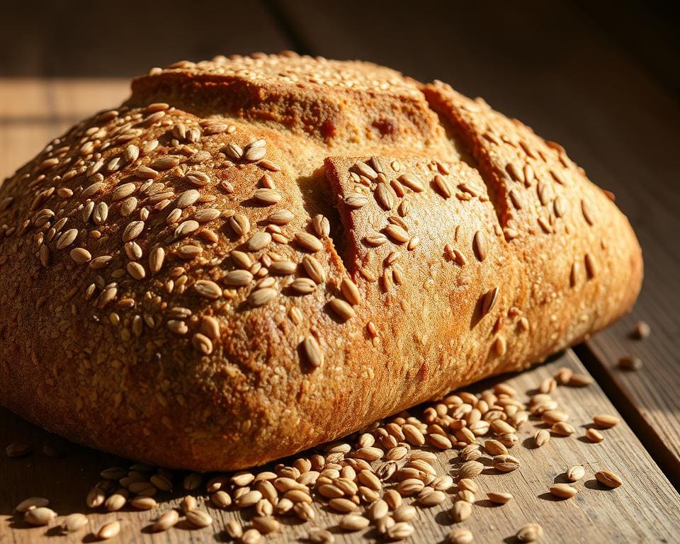 Ambachtelijk meergranenbrood met lijnzaad