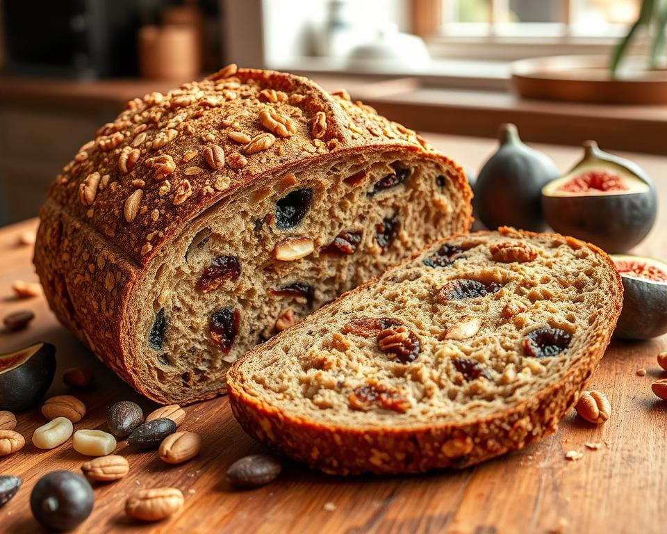 Ambachtelijk roggebrood met noten en vijgen