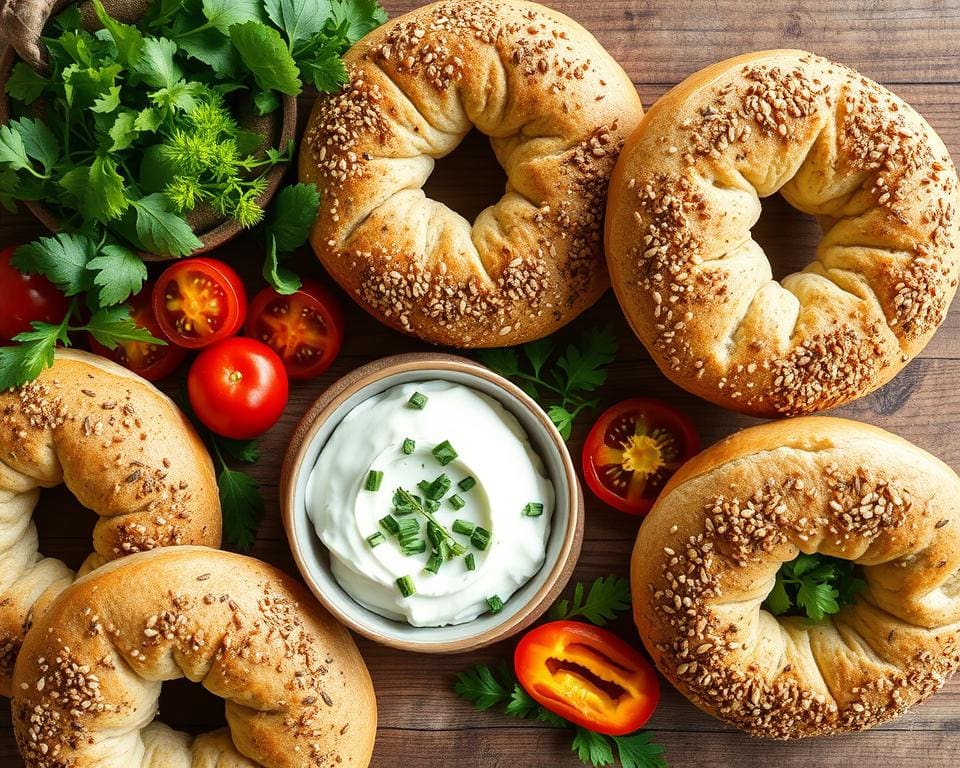 Ingrediënten gezonde bagels