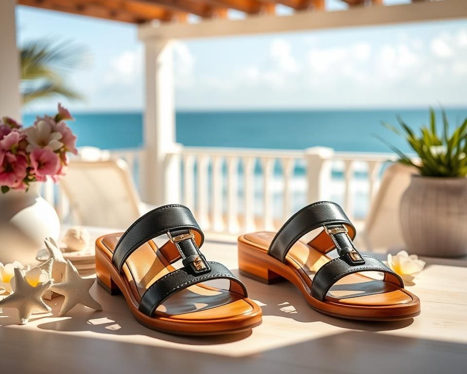 Michael Kors leren sandalen: Perfect voor een luxe zomerse look