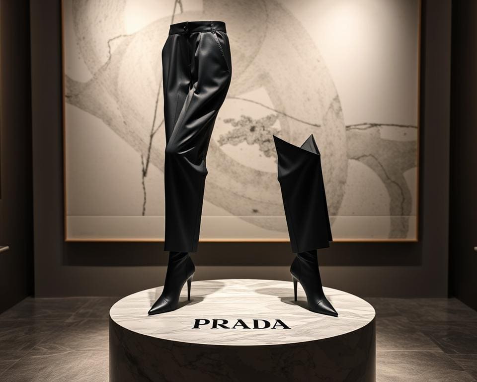 Prada cropped pants: Voor een luxe en moderne look