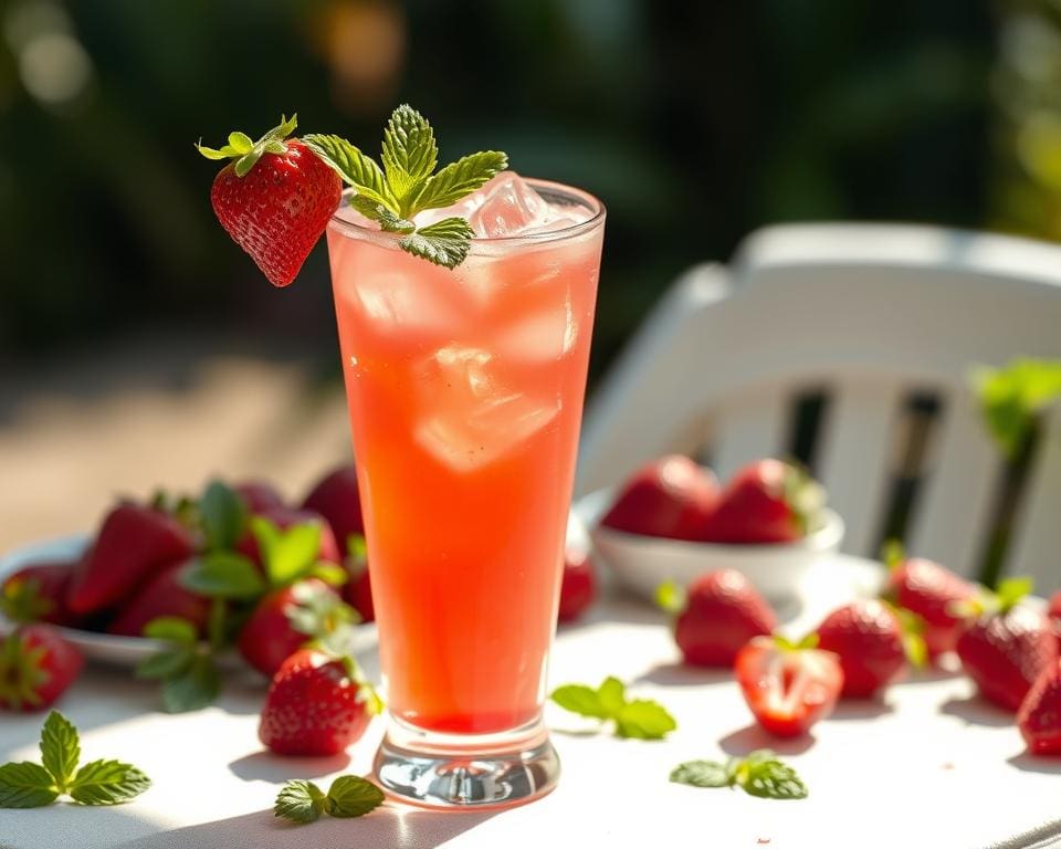 Strawberry Daiquiri met een vleugje munt