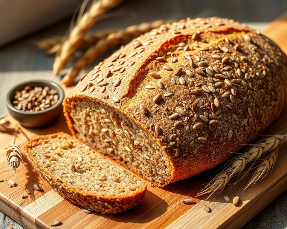 ambachtelijk meergranenbrood met lijnzaad