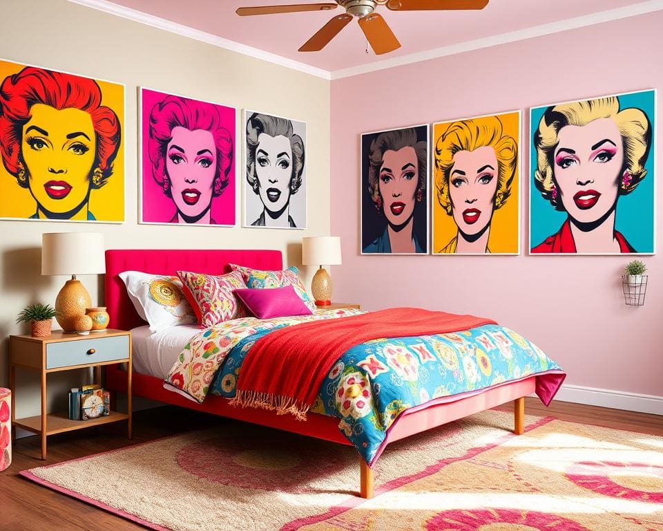 popart in de slaapkamer